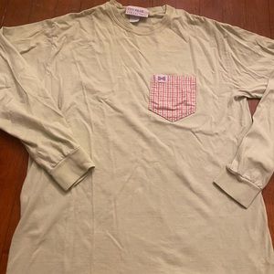 Womens cotton LS shirt with pocket sz M